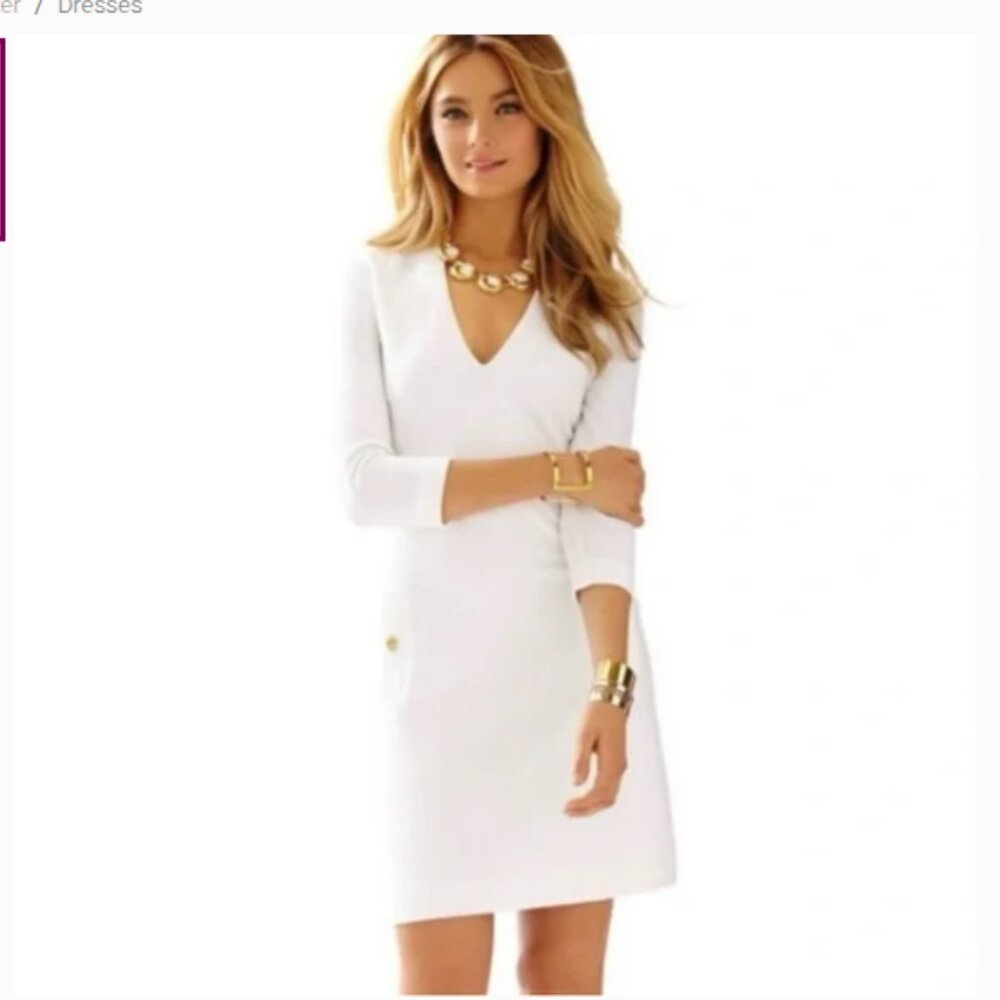 Lily Pulitzer Charlena Shift Dress in Resort White Size S
